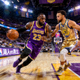 NBA常规赛湖人vs勇士精彩画面-詹姆斯库里对决